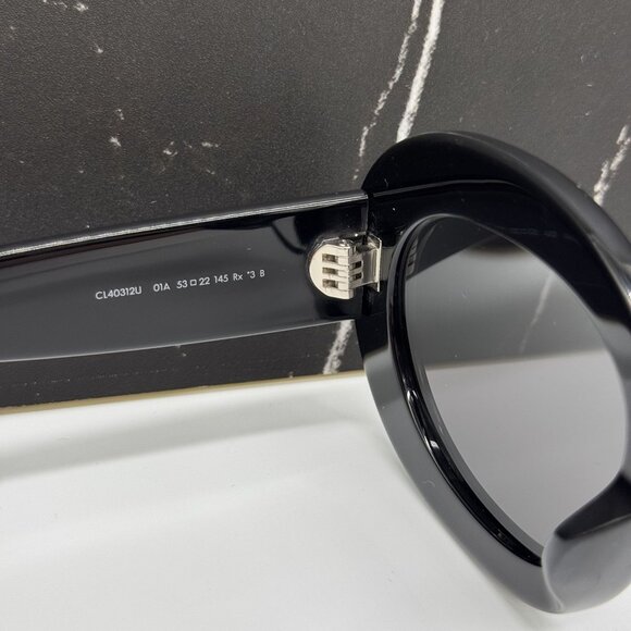NEW CELINE CL40312U 01A BLACK ROUND WOMEN SUNGLASSES CELINE - Picture 8 of 10